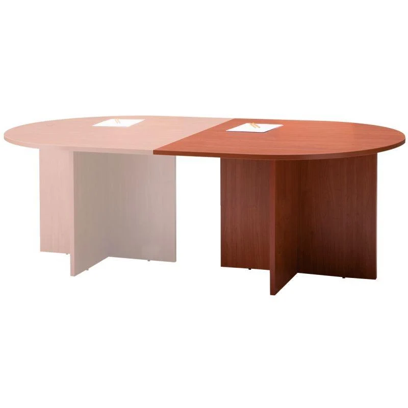Table de réunion module 1/2 rond L108xP120xH73 cm merisier