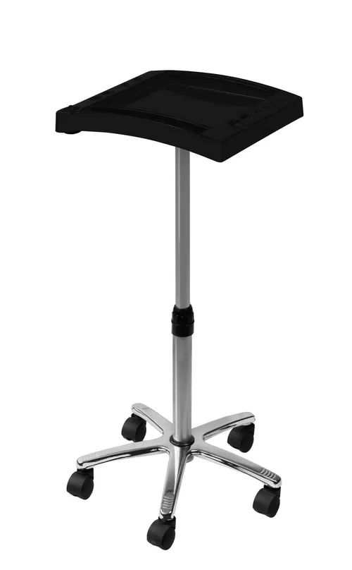 Table Simplex Noire 1 Plateau Reglable Roulettes