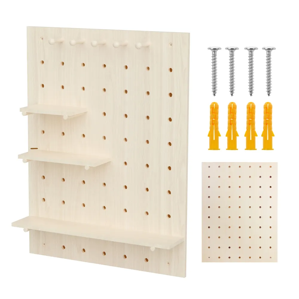 Tableau organiseur en bois Maclean, couleur bois clair, 60 x 80 cm, max. 20 kg, MC-131 WD