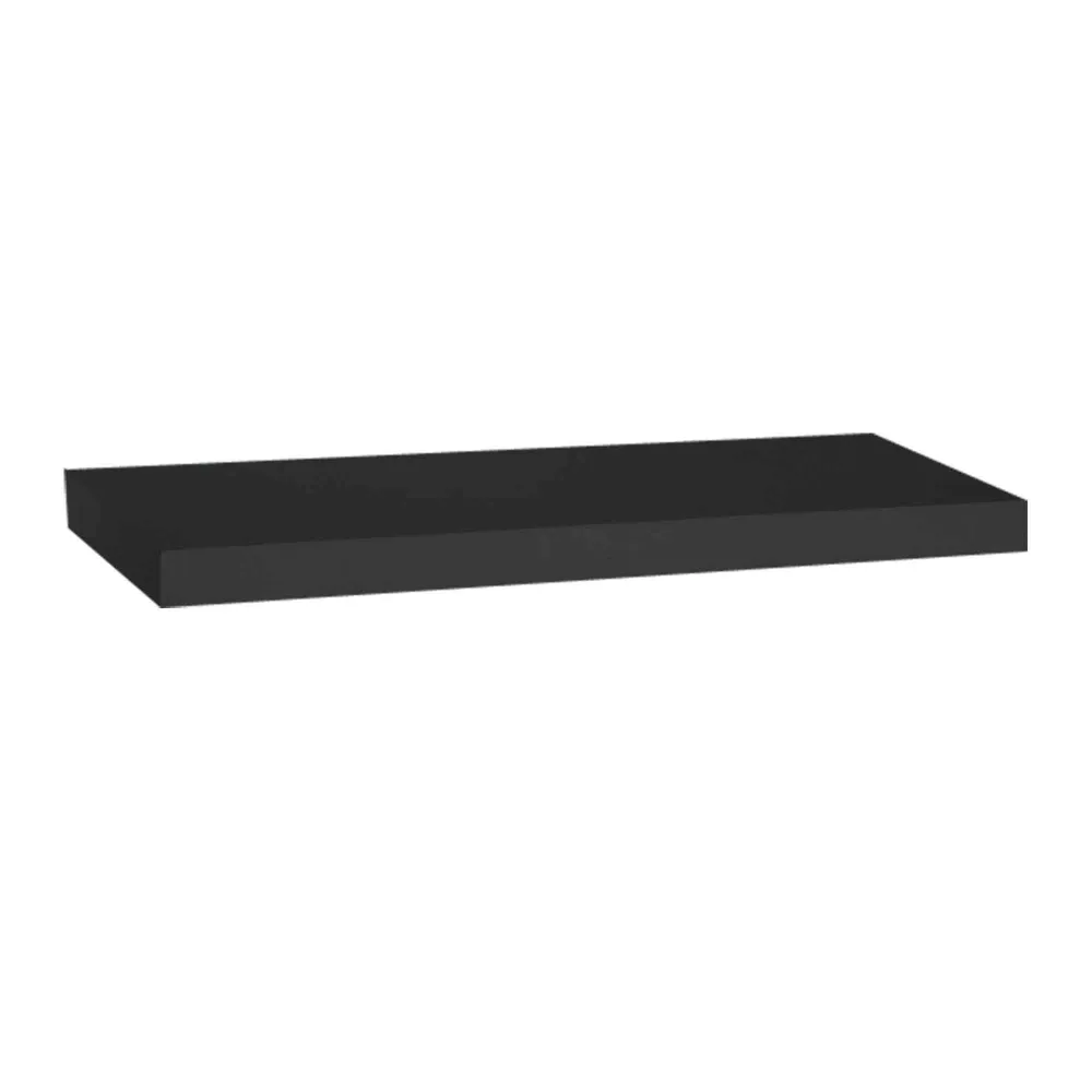Tablette flottante en MDF noir, 23,62" x 9,25" x 1,5"