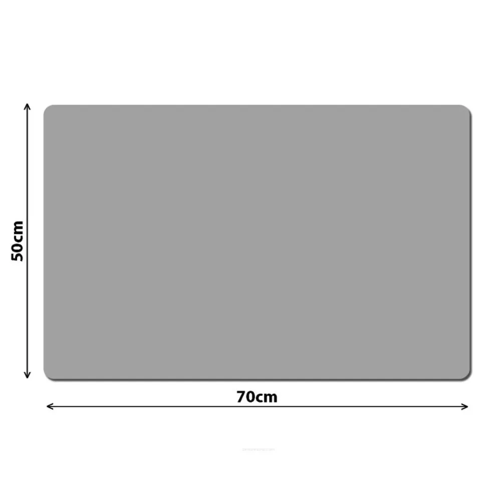 Tapis de bureau Bertoni, en feutre, 50x70 cm, Amande