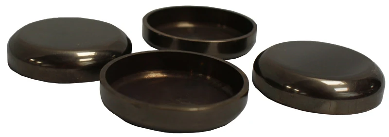 Tasses à roulettes en laiton antique