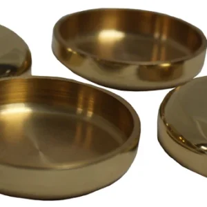 Tasses à roulettes en laiton poli