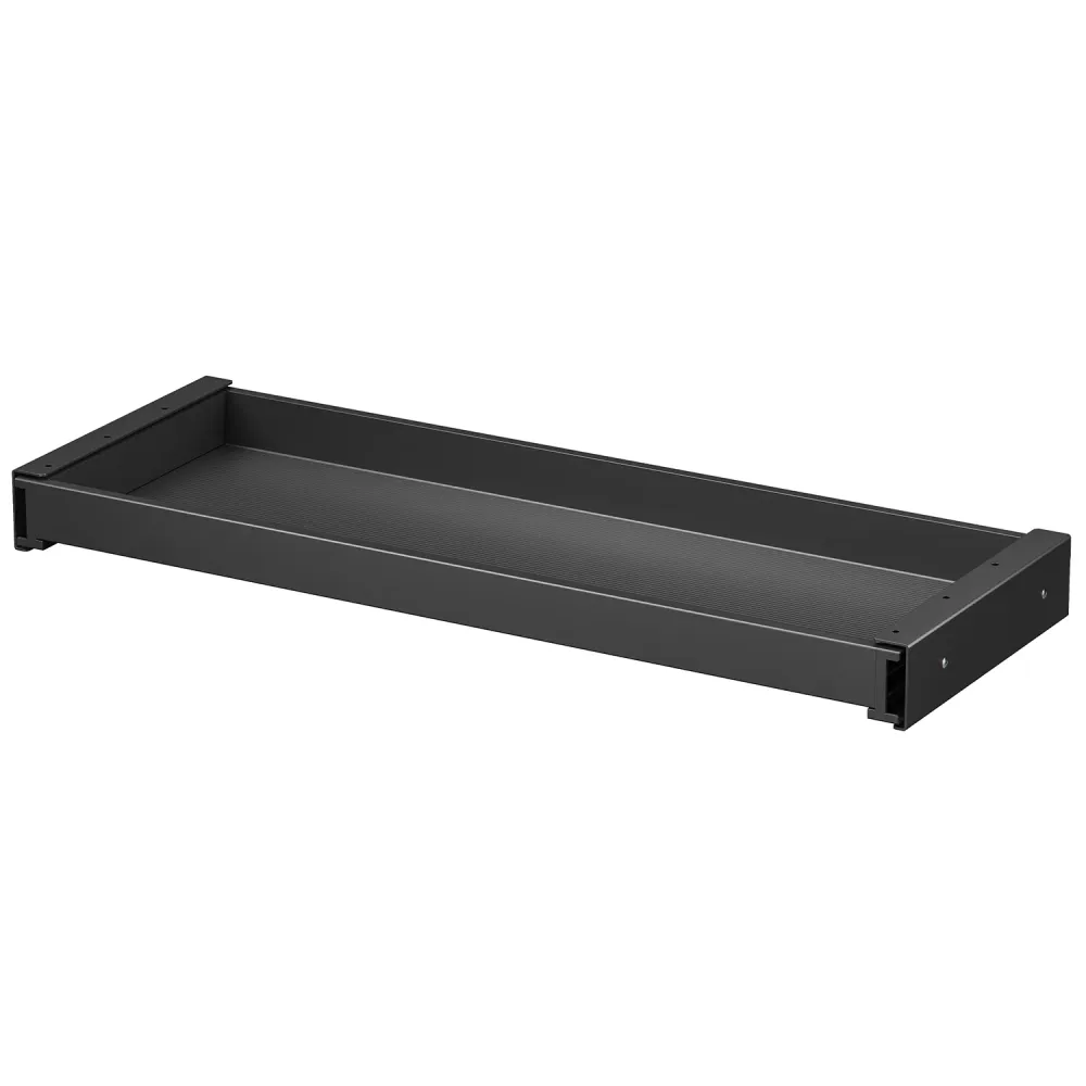 Tiroir plat sous bureau Ergo Office, largeur 758 mm, charge max. 10 kg, noir, ER-302 B