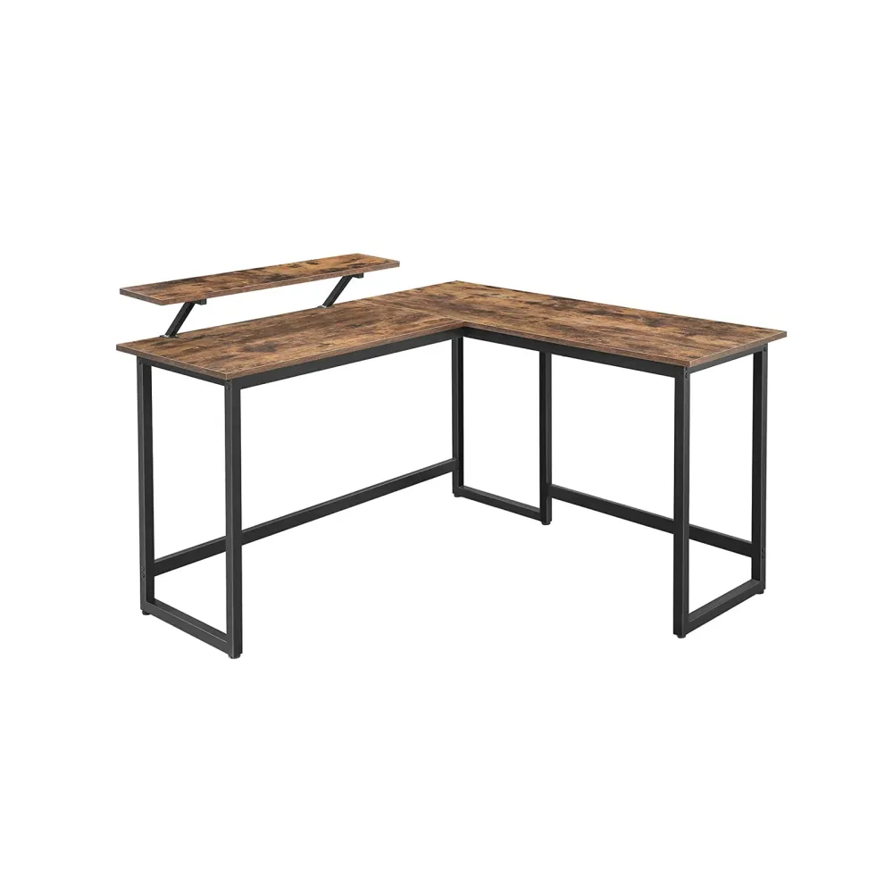 Bureau avec rehausseur d'écran VASAGLE