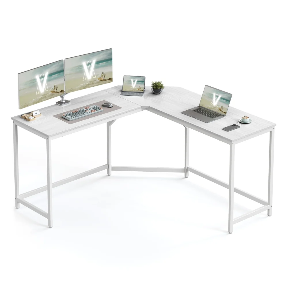 Bureau d’angle grège et noir VASAGLE