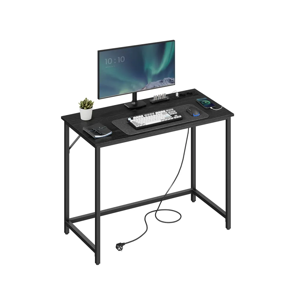 Bureau informatique avec multiprises LED VASAGLE