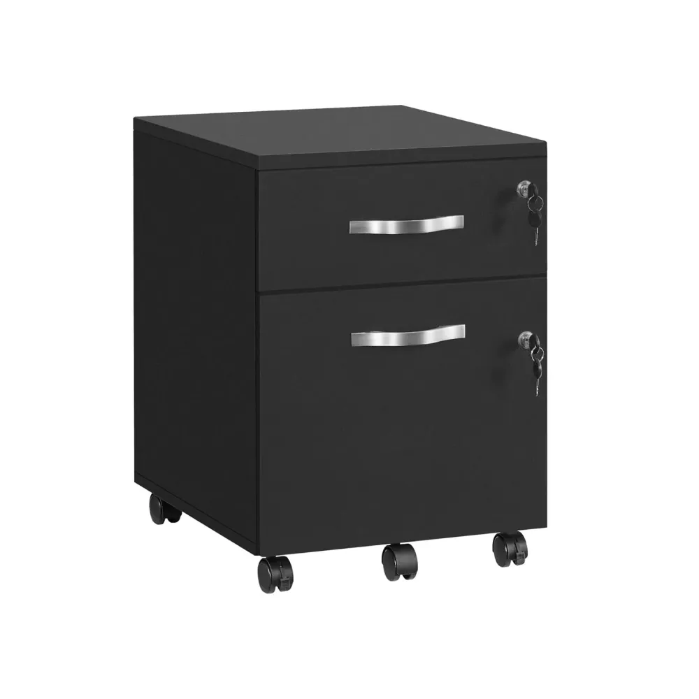 Caisson de bureau avec 2 tiroirs VASAGLE
