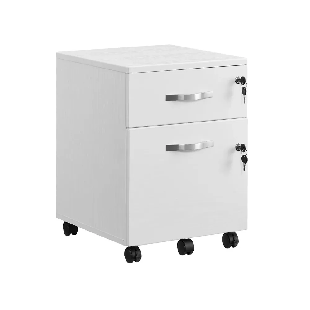 Caisson de bureau avec 2 tiroirs VASAGLE
