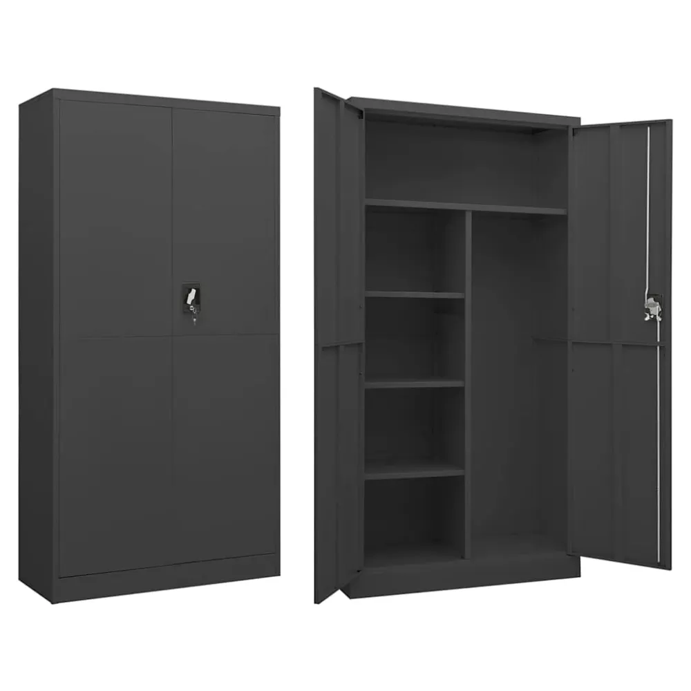 Armoire à casiers Anthracite 90x40x180 cm Acier vidaXL