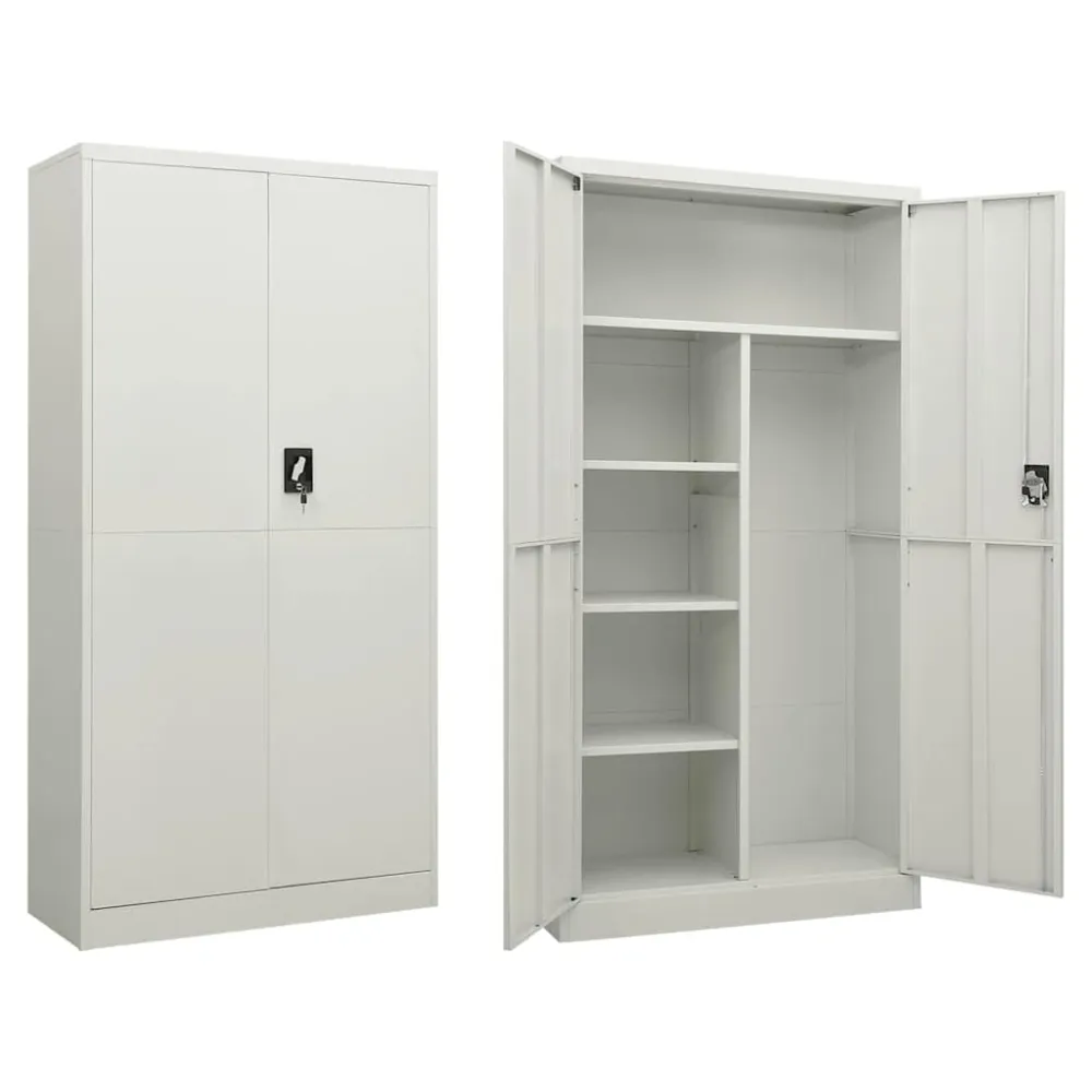 Armoire à casiers Gris clair 90x40x180 cm Acier vidaXL