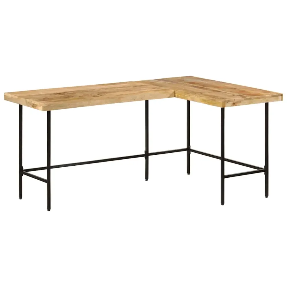 Bureau 165x110x77 cm bois massif de manguier et fer vidaXL