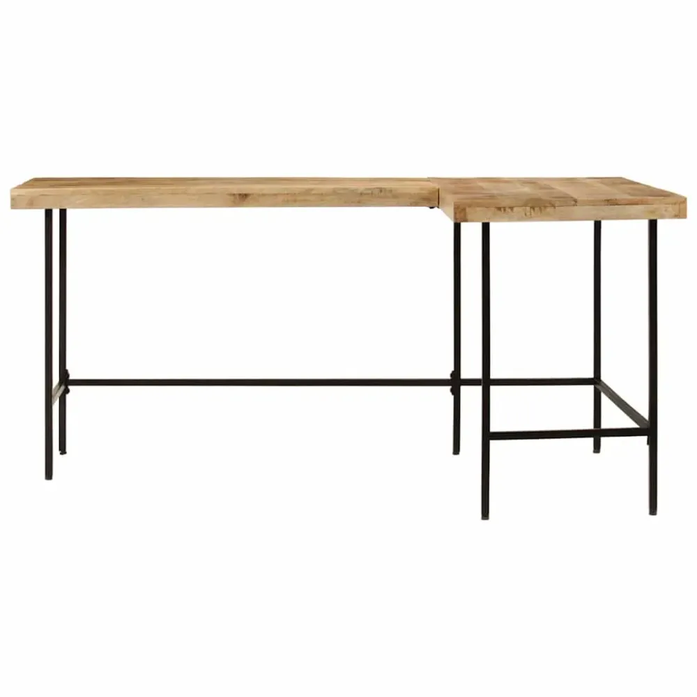 Bureau 165x110x77 cm bois massif de manguier et fer vidaXL
