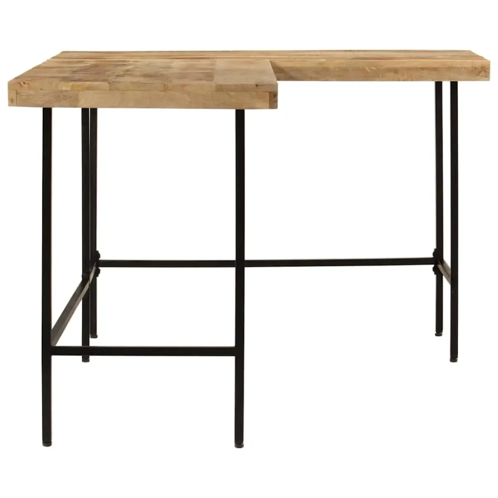 Bureau 165x110x77 cm bois massif de manguier et fer vidaXL