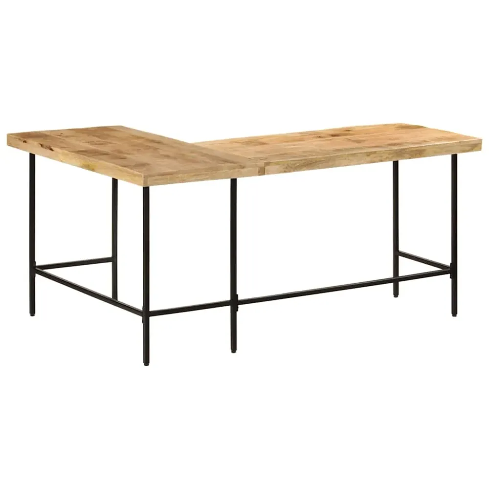 Bureau 165x110x77 cm bois massif de manguier et fer vidaXL