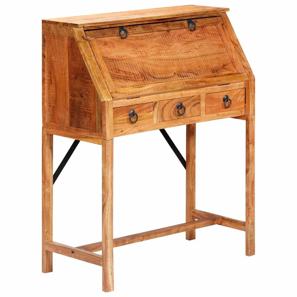 Bureau 90x40x107 cm Bois d'acacia massif vidaXL