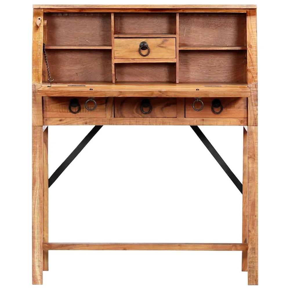 Bureau 90x40x107 cm Bois d'acacia massif vidaXL