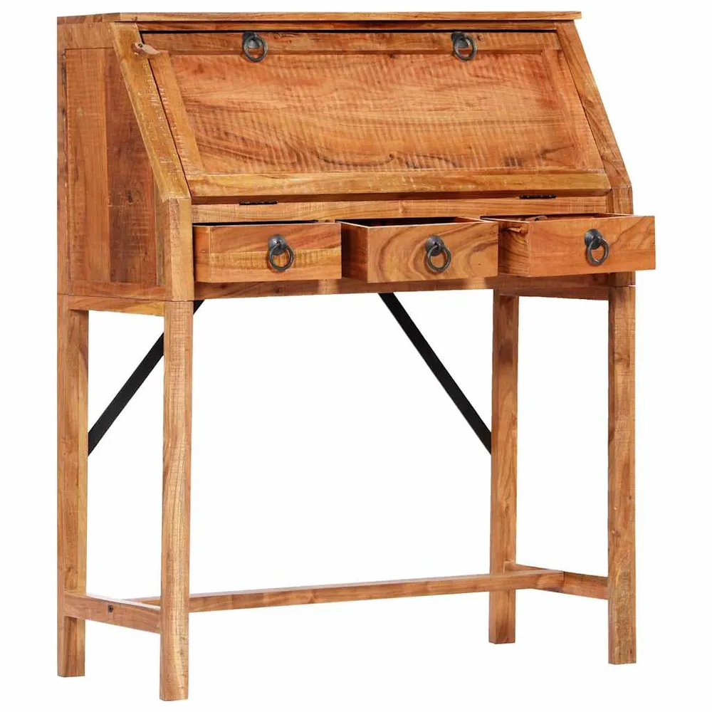 Bureau 90x40x107 cm Bois d'acacia massif vidaXL