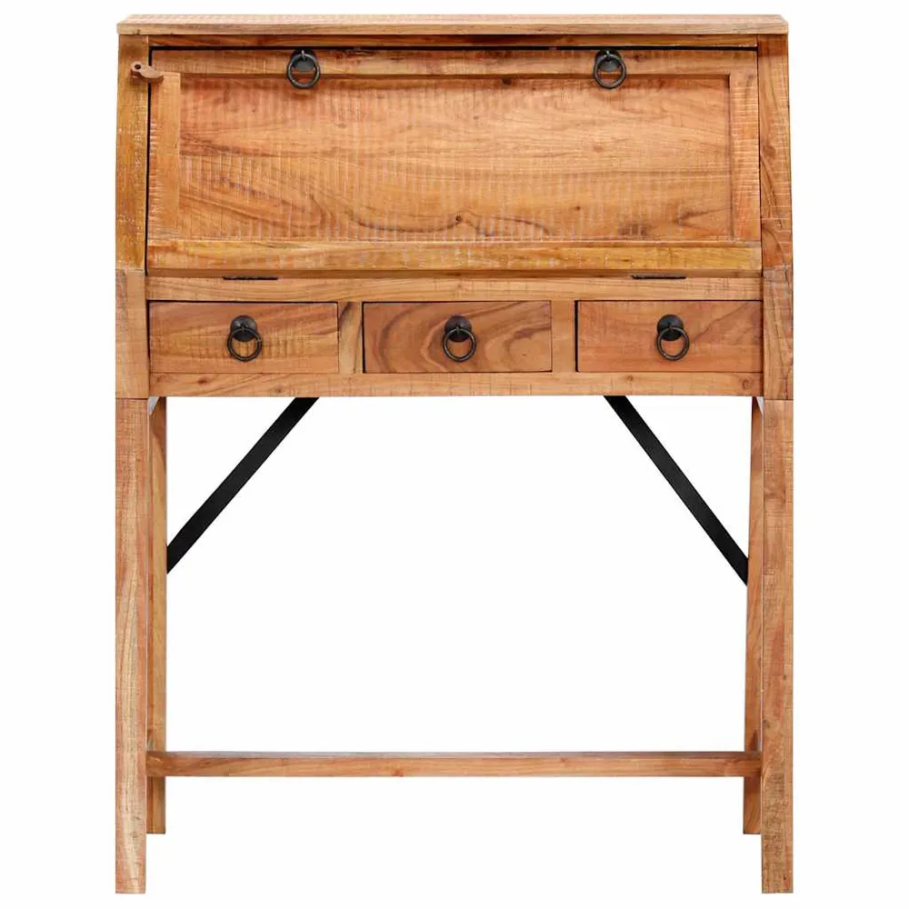 Bureau 90x40x107 cm Bois d'acacia massif vidaXL
