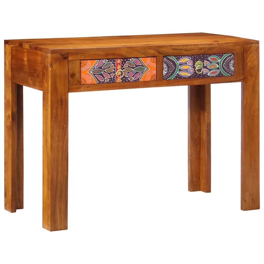 Bureau avec tiroir Marron 100 x 50 x 75 cm Bois d'acacia massif vidaXL