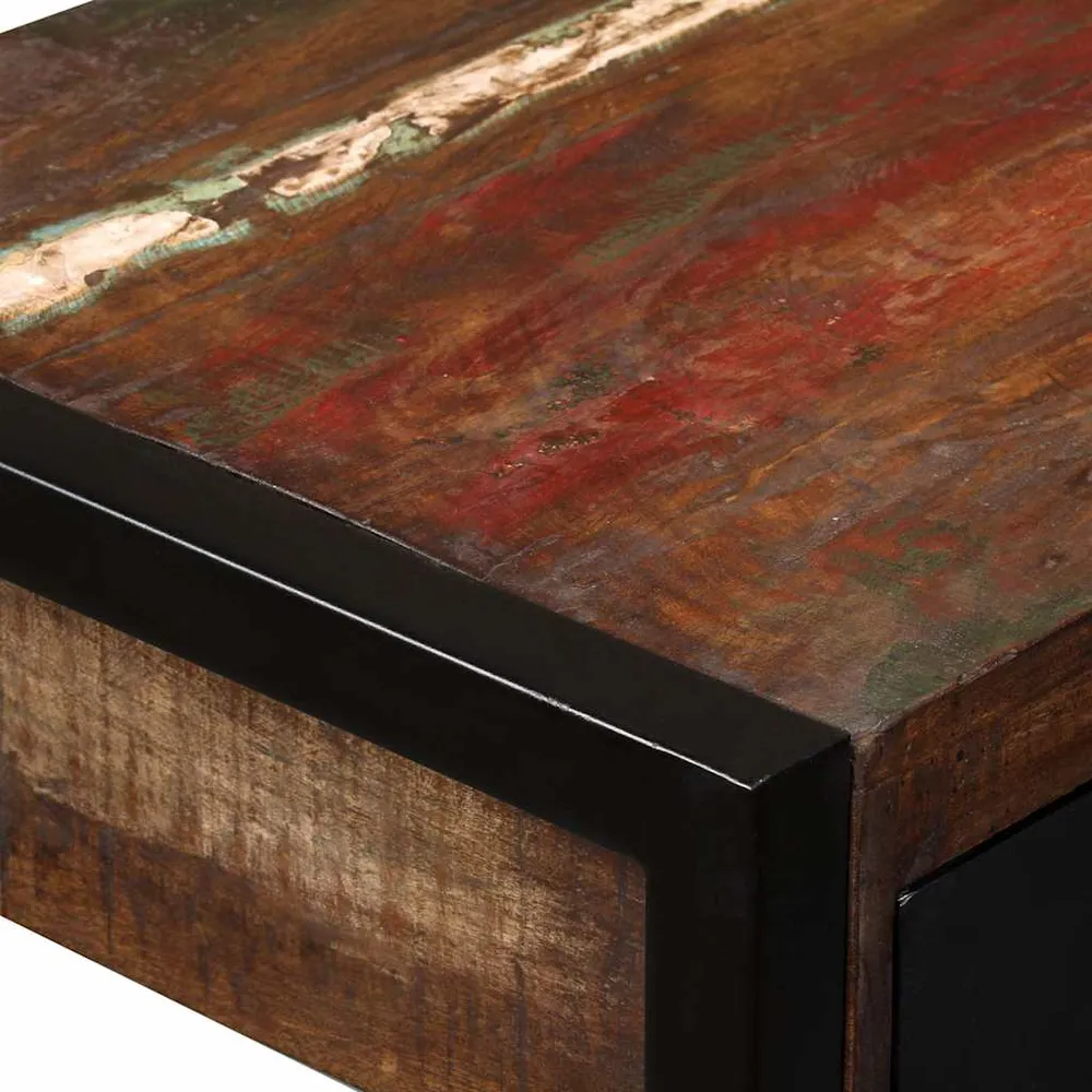 Bureau avec 2 tiroirs Bois de récupération massif 120x50x76 cm vidaXL