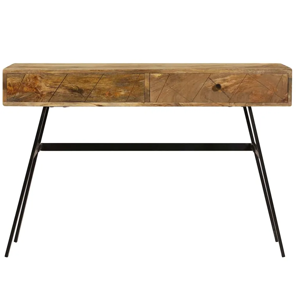 Bureau avec tiroirs Bois solide de manguier 110x50x76 cm vidaXL
