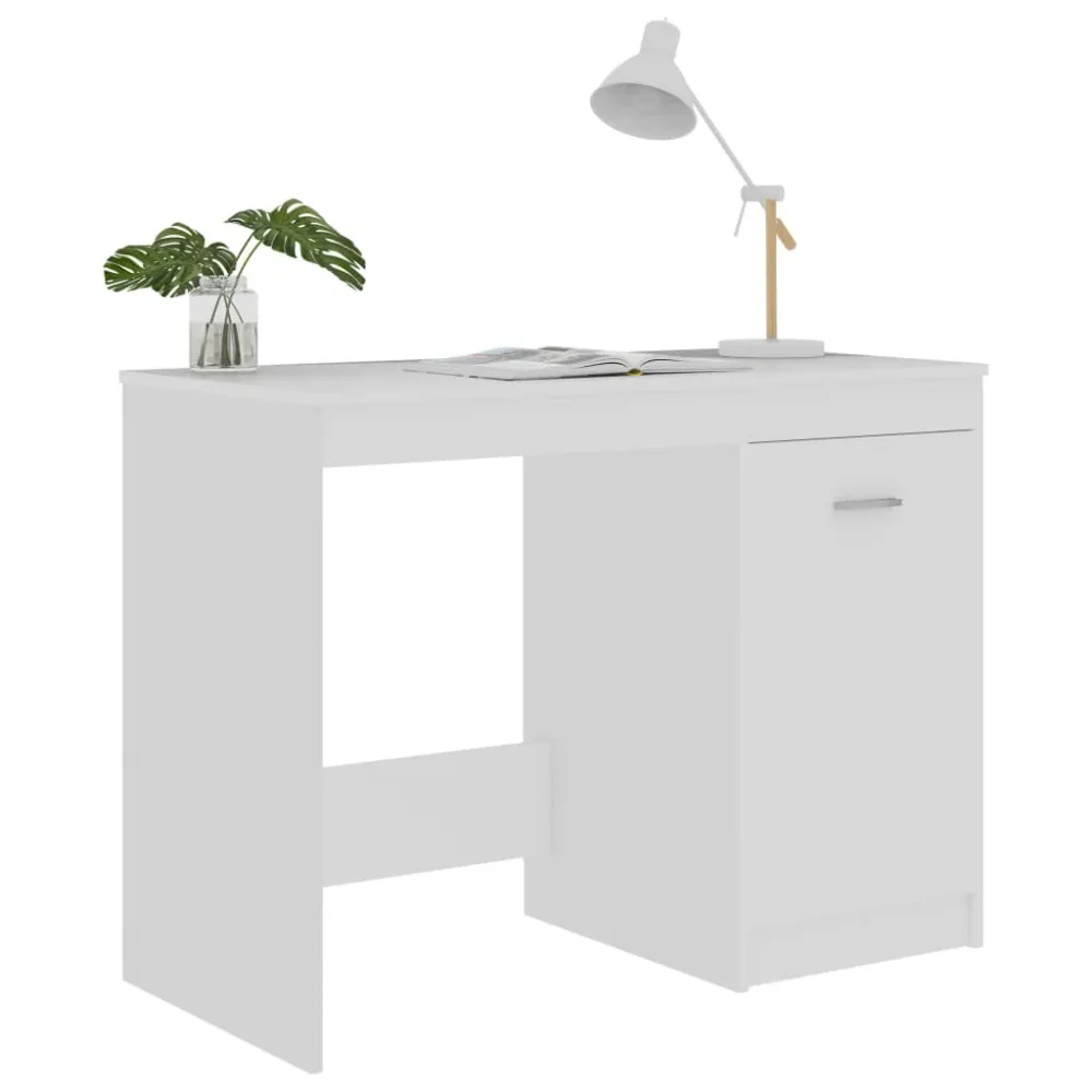 vidaXL Bureau Blanc 100x50x76 cm Bois d'ingénierie
