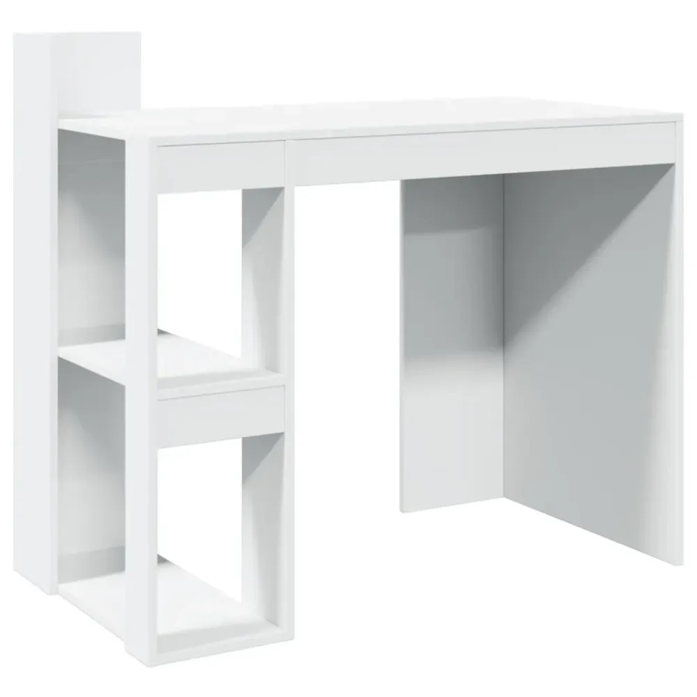 vidaXL Bureau blanc 103,5x56,5x94 cm bois d'ingénierie