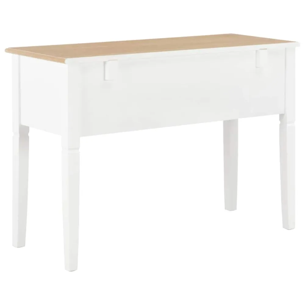 Bureau Blanc 109,5 x 45 x 77,5 cm Bois vidaXL