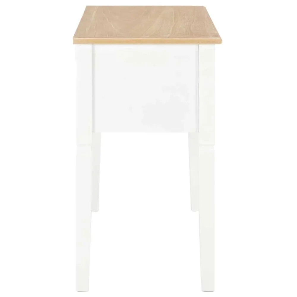 Bureau Blanc 109,5 x 45 x 77,5 cm Bois vidaXL