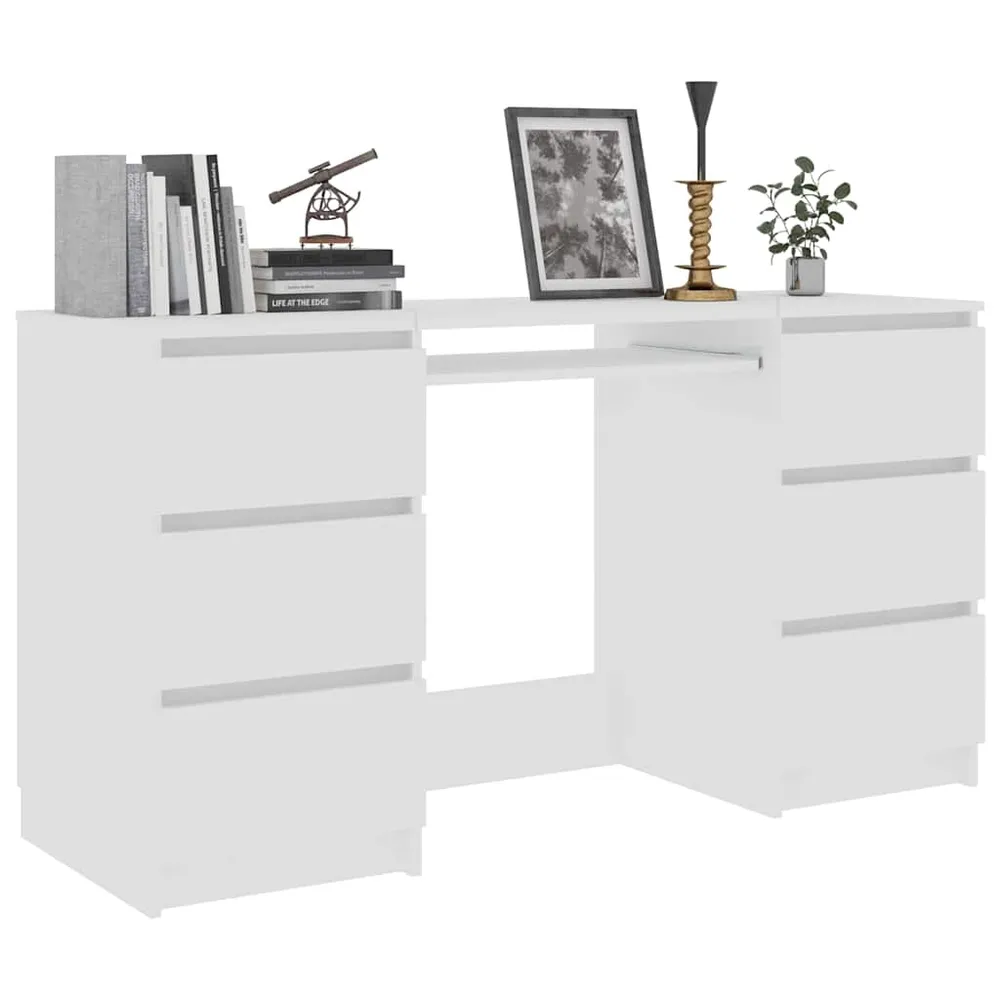 Bureau Blanc 140x50x77 cm Bois d'ingénierie vidaXL