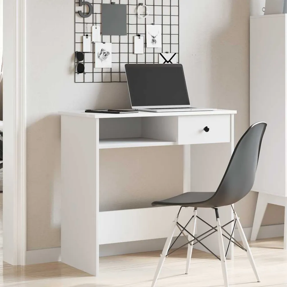 vidaXL Bureau Blanc 80x40x75 cm Bois d'ingénierie