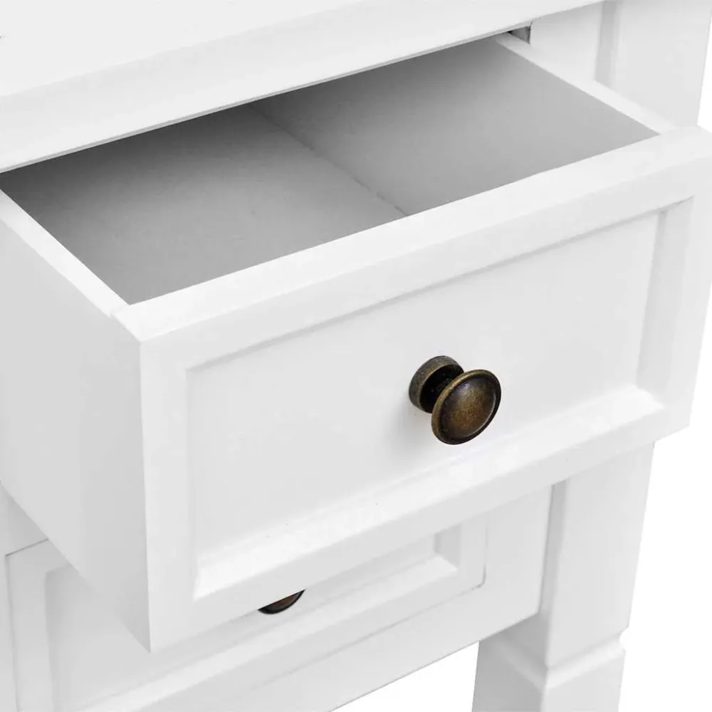 Bureau blanc à 5 tiroirs vidaXL