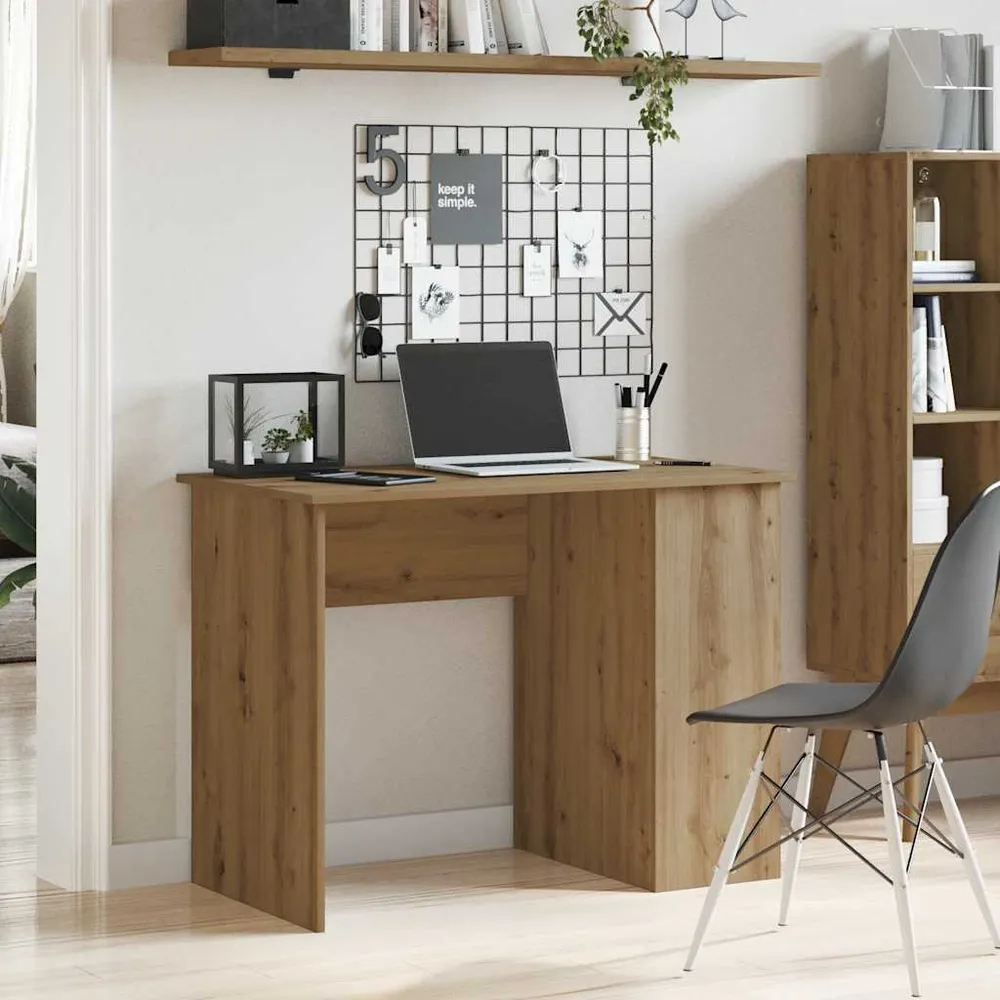 vidaXL Bureau chêne artisanal 100x55x75 cm bois d'ingénierie