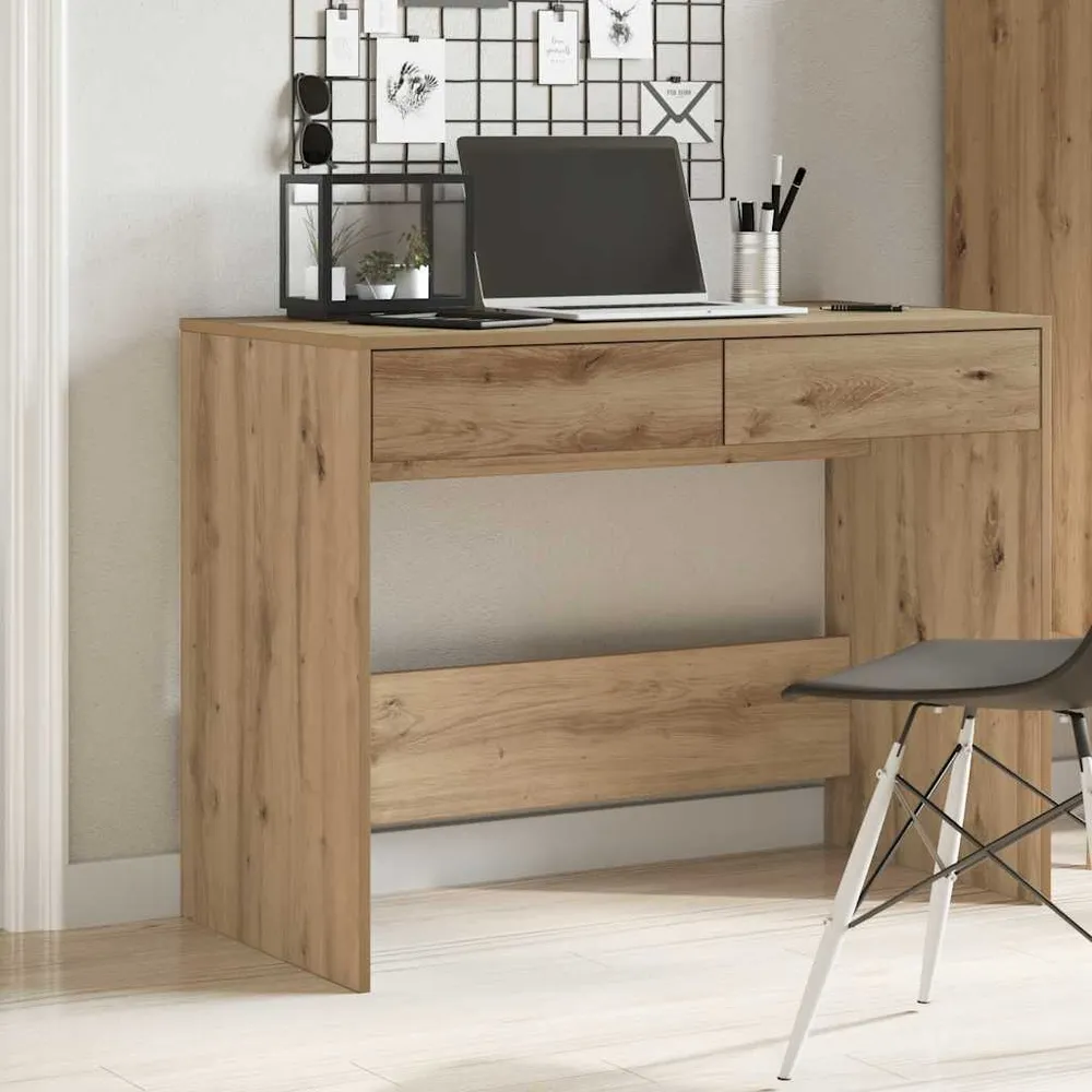 vidaXL Bureau chêne artisanal 101x50x76,5 cm bois d'ingénierie