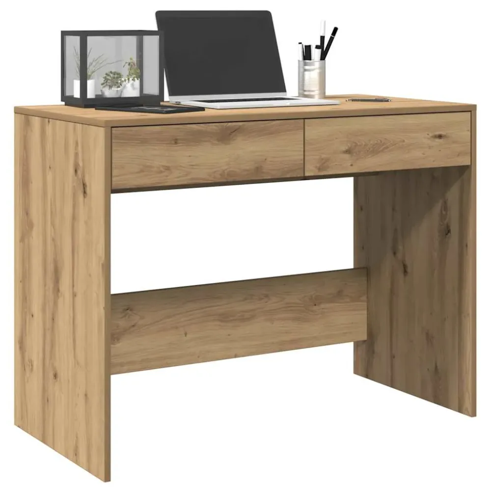 vidaXL Bureau chêne artisanal 101x50x76,5 cm bois d'ingénierie