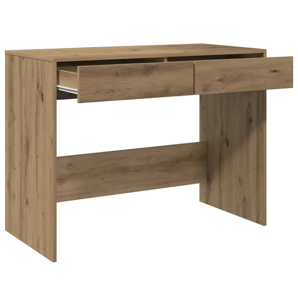 vidaXL Bureau chêne artisanal 101x50x76,5 cm bois d'ingénierie