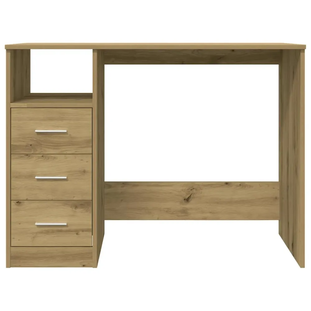 vidaXL Bureau chêne artisanal 102x76x50 cm bois d'ingénierie