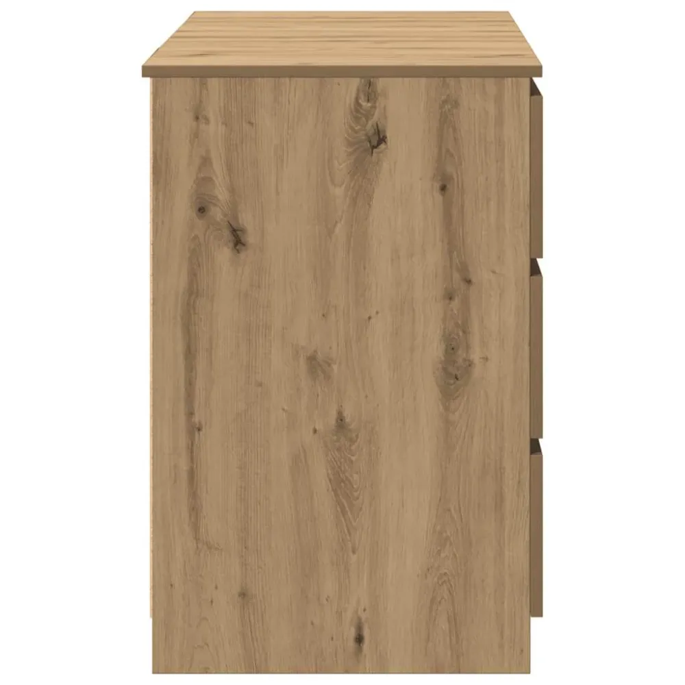 Bureau chêne artisanal 140x50x77 cm bois d'ingénierie vidaXL
