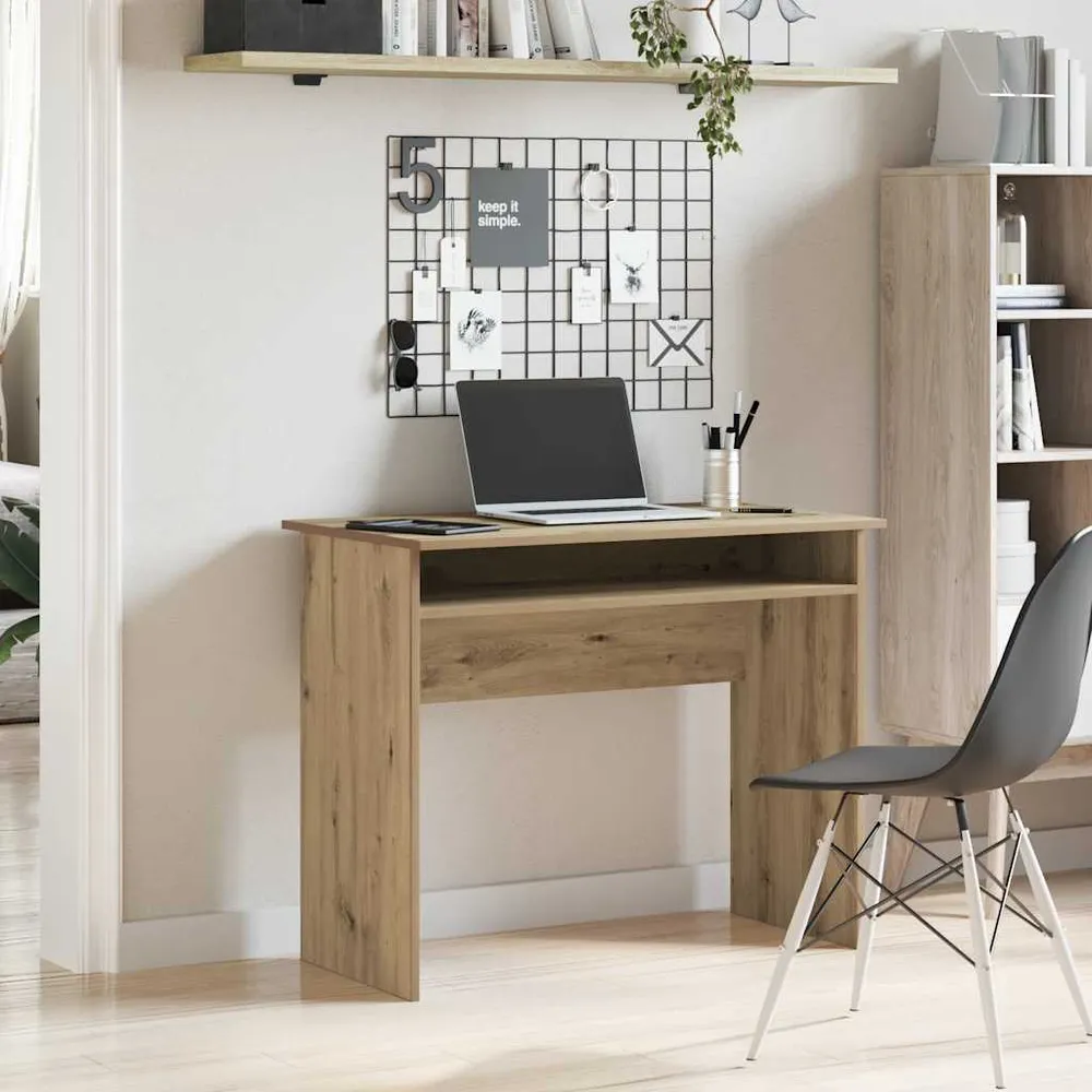 vidaXL Bureau chêne artisanal 90x50x74 cm bois d'ingénierie