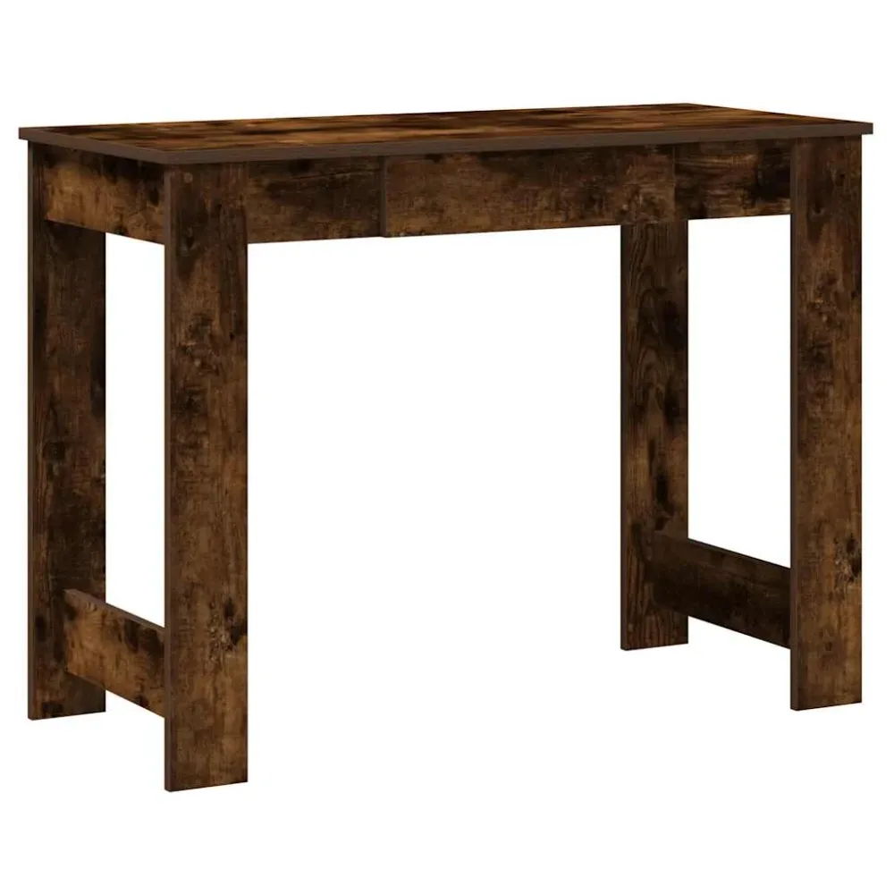 vidaXL Bureau chêne fumé 100x45x75 cm bois d'ingénierie