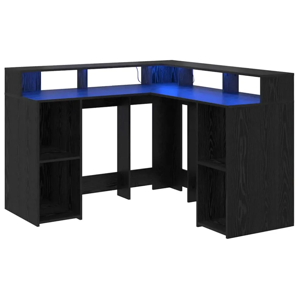 Bureau Chêne noir 130 x 130 x 91 cm Bois d'ingénierie vidaXL