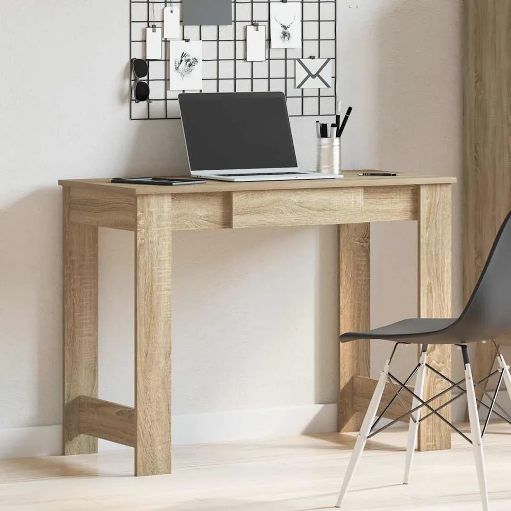 vidaXL Bureau chêne sonoma 100x45x75 cm bois d'ingénierie