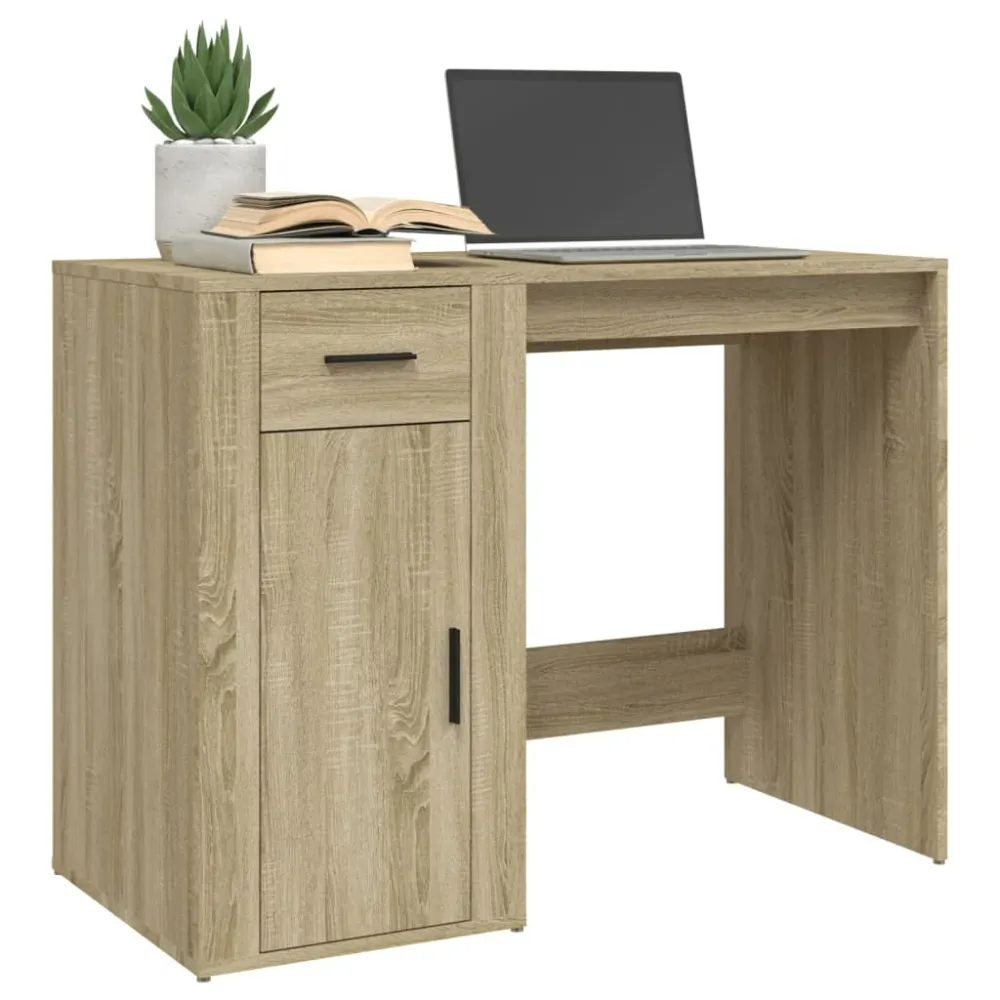 vidaXL Bureau Chêne sonoma 100x49x75 cm Bois d'ingénierie