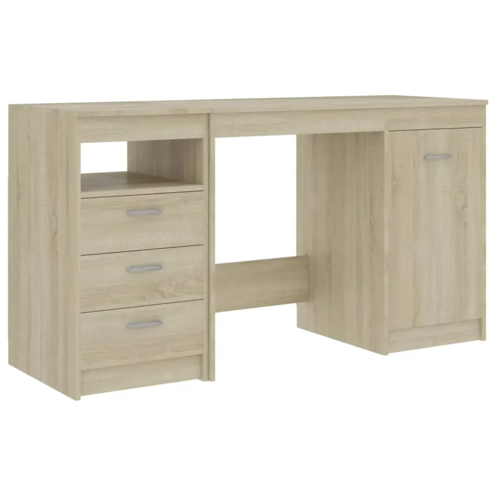 vidaXL Bureau Chêne sonoma 140x50x76 cm Aggloméré