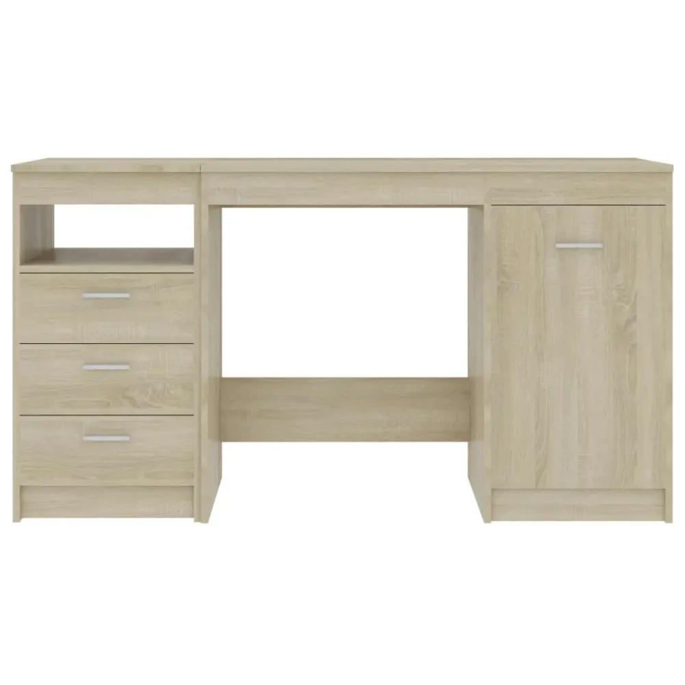 vidaXL Bureau Chêne sonoma 140x50x76 cm Aggloméré