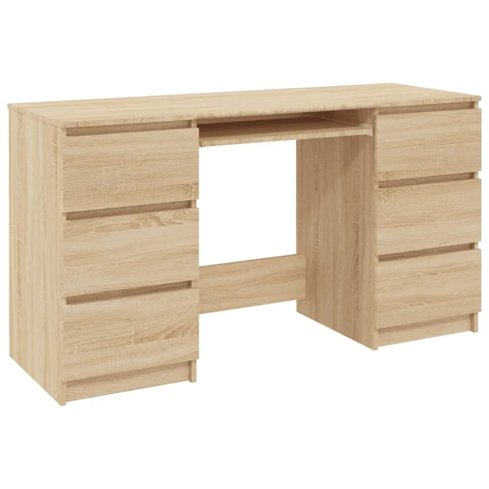 vidaXL Bureau Chêne sonoma 140x50x77 cm Aggloméré