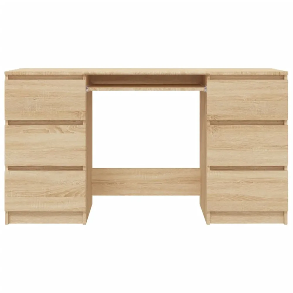 vidaXL Bureau Chêne sonoma 140x50x77 cm Aggloméré