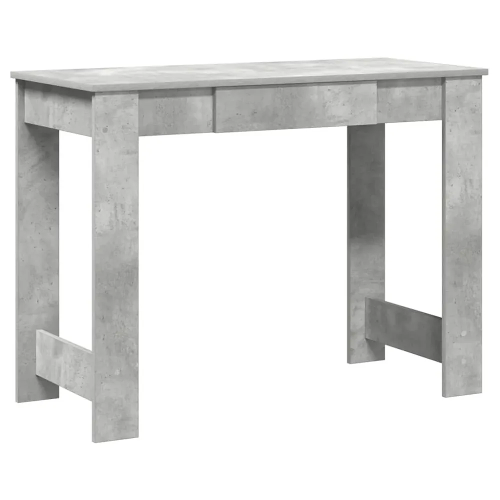 vidaXL Bureau gris béton 100x45x75 cm bois d'ingénierie