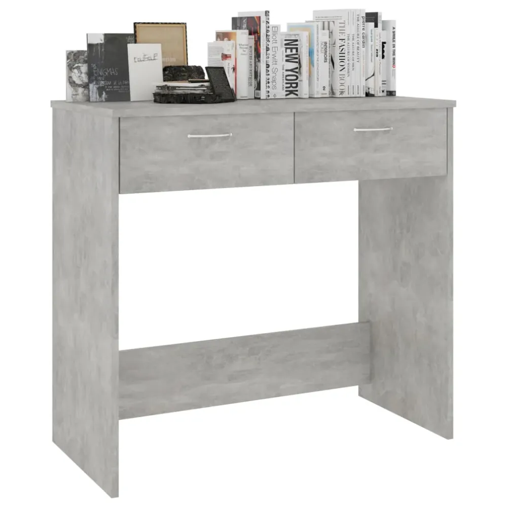 vidaXL Bureau Gris béton 80x40x75 cm Aggloméré